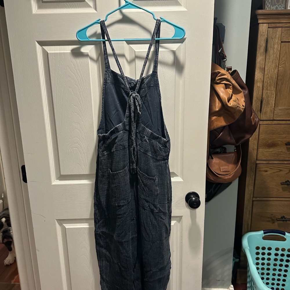 Easel Charcoal Denim Overalls - Picture 5 of 6